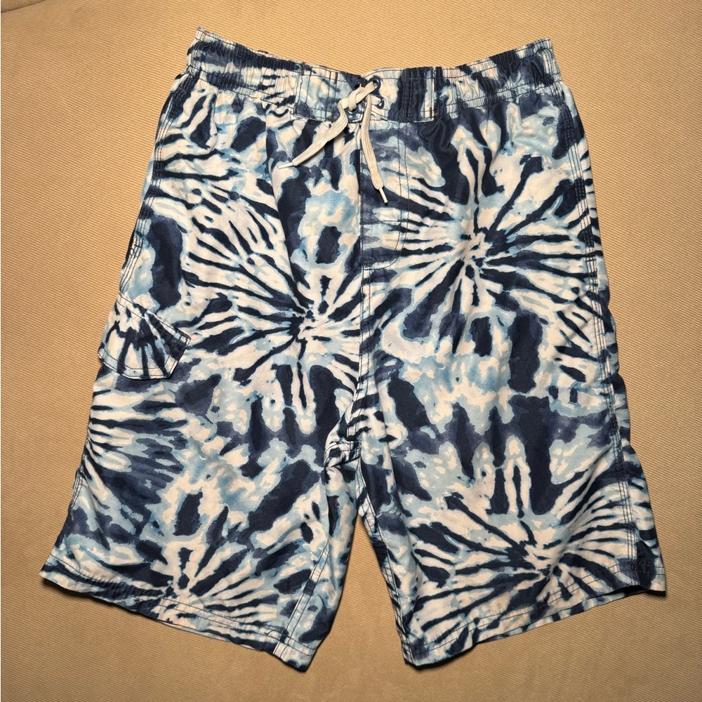 Kanu Surf Boys Blue Swim Board Shorts 14/16 Large